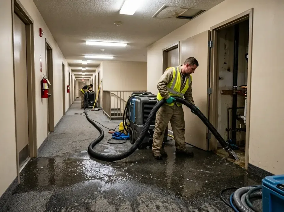 multi-unit-apartment-hallway-f-005 — frequently asked questions, Emergency Burst Pipe Water Extraction & Removal in Gunbarre…